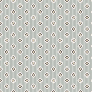 neutral quatrefoils on gray stripes | small