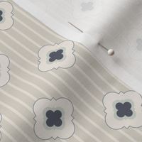 neutral quatrefoils on stripes | small