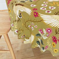 Chinoiserie Cranes on gold