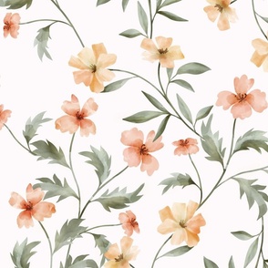 Soft watercolor flowers