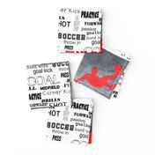 Soccer Patchwork Red