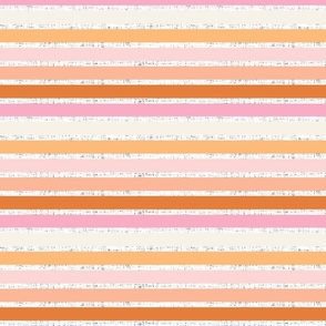 half scale stripes: sunburst, beach umbrella, pink sparkle, tangy, buff, pink razz