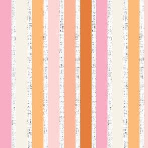 rotated stripes: sunburst, beach umbrella, pink sparkle, tangy, buff, pink razz