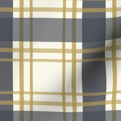 Navy gold cream Plaid ©Terri Conrad Designs