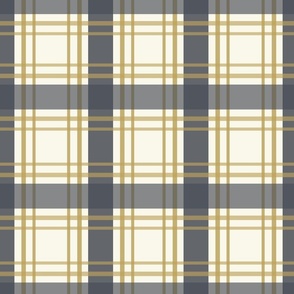 Navy gold cream Plaid ©Terri Conrad Designs