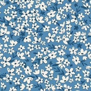 ditsy wild flowers blue