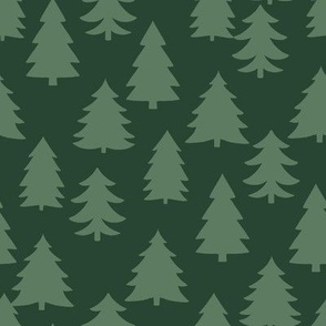 christmas tree fabric - fir tree fabric, green holiday fabric