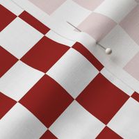 1" christmas checkerboard fabric - cute trendy checker fabric for holiday red