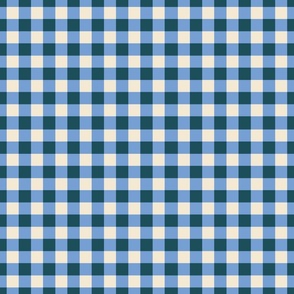 Picnic Gingham Checks in Blue Matinee