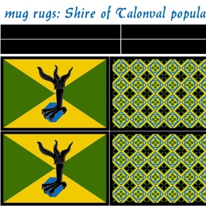 mug rugs: Shire of Talonval (SCA)