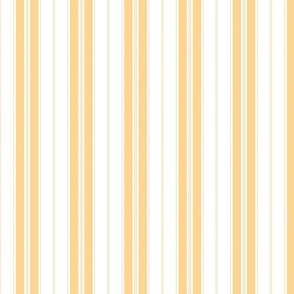 Samoan Sun Yellow and White Narrow Vintage Provincial French Chateau Ticking Stripe