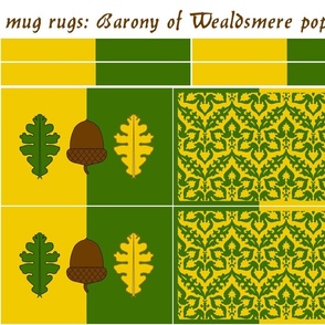mug rugs: Barony of Wealdsmere (SCA)