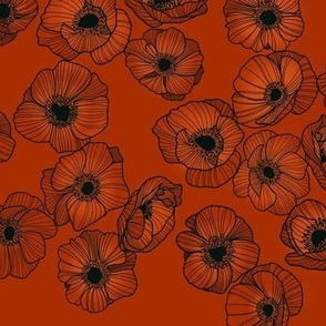 Poppin Poppies - Scarlet Red