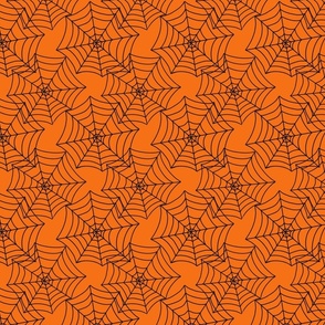 Halloween spiderwebs orange 