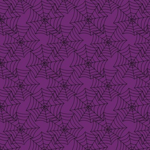 Halloween spiderwebs purple 