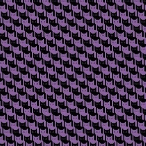 Catstooth- Halloween Houndstooth with Cats Mini- Purple and Black Geometric Cats- Cute Cat Fabric- Classic Modern Wallpaper- Small Pied de Poule Blender