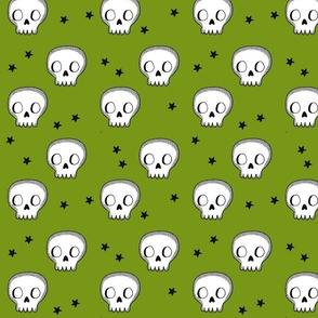 Halloween Skull Green