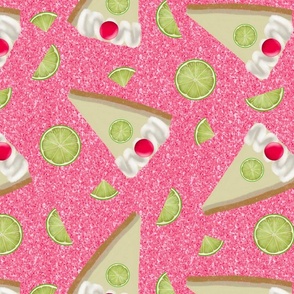 Key Lime Pie on Pink Large