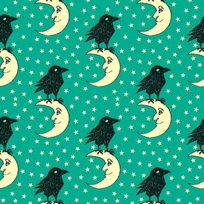 The Crow and the Man in the Moon - Green