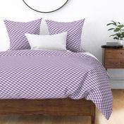 Catstooth- Houndstooth with Cats Small- Purple and White Geometric Cats- Cute Cat Fabric- Classic Modern Wallpaper- Pied de Poule