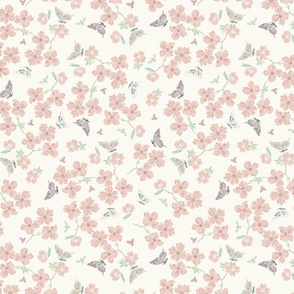 'Dogwood Blooms' Spring Floral Print Small Scale