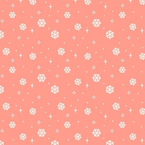Snowflakes & Sparkles - Peach
