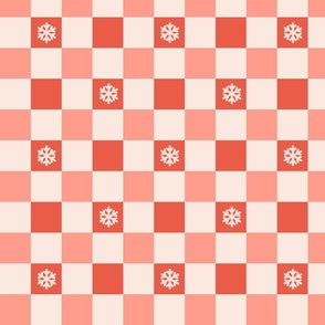 Snowflakes - Red&Peach