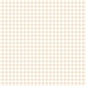 Light Gold Gingham Plaid on White in1/8 inch Scale