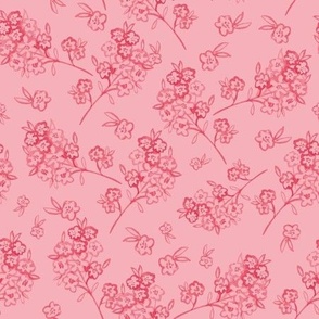 little flora  watercolor pink