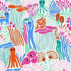 Aliens Garden (pink and blue) (small)