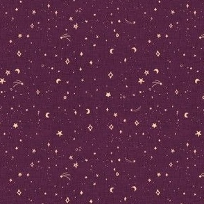 Celestial Lights | Linen Texture | Purple  4x4