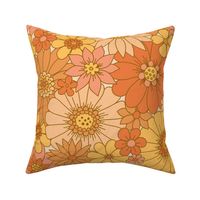 70s Retro Daisy Floral - Large