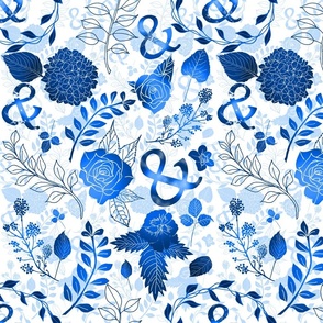 Blue Botanical Ampersand 