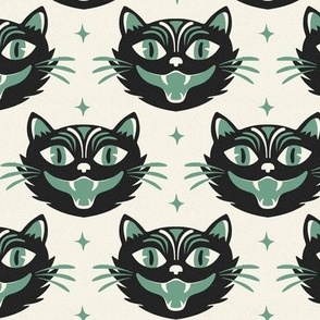 Black Magic Halloween Cat Ivory Nightshade Green Regular Scale