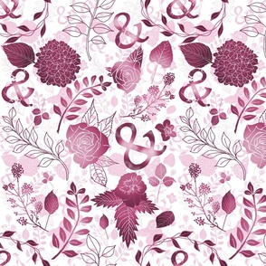 Pink Botanical Ampersand  
