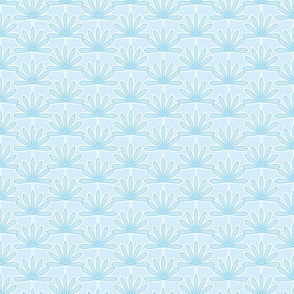Small scale • Mid Century Palm leaf blue