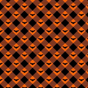 Plaid Halloween Bat Pattern