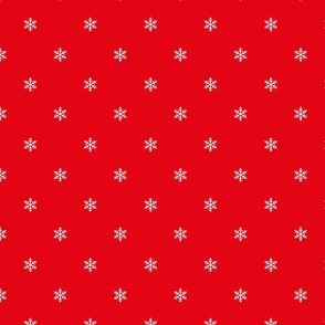 Red White Snowflake Pattern