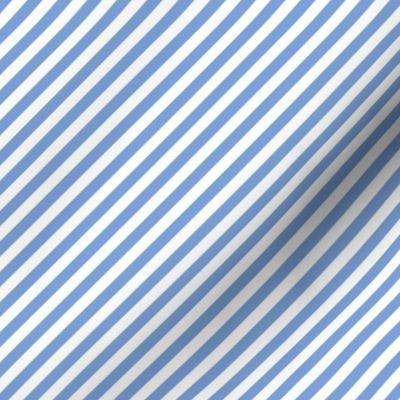 DIAGONAL CANDY STRIPE CORNFLOWER BLUE AND WHITE copy