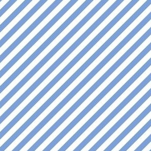 DIAGONAL CANDY STRIPE CORNFLOWER BLUE AND WHITE copy