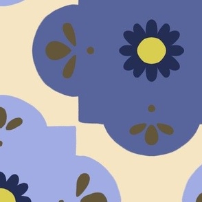 Floral Tile, Large - Purple