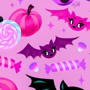 Vampire Bat Dolly with Violet Candy