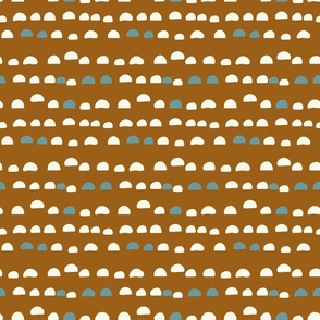 Abstract mushrooms on brown