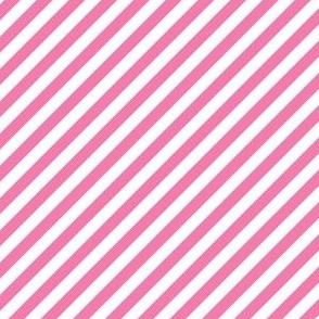 Diagonal Candy Stripe Pink and White