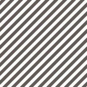 Diagonal Candy Stripe Chocolate and White