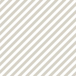 Diagonal Candy Stripe Putty and White