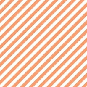 Diagonal Candy Stripe It Orange and White