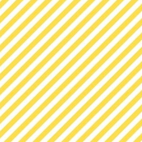 Diagonal Candy Stripe Bold Yellow and White