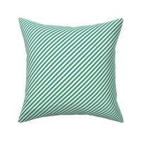 Diagonal Candy Stripe Jade and White