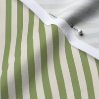 Diagonal Candy Stripe Olive and Cream